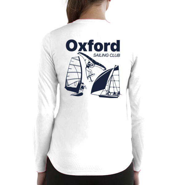 OSC Ladies Long Sleeve Polyester T-shirt White Thumbnail